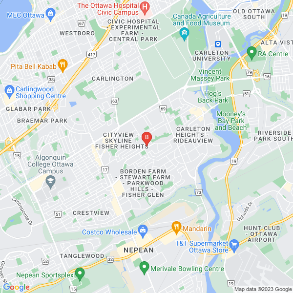 BeeMaids.ca location map